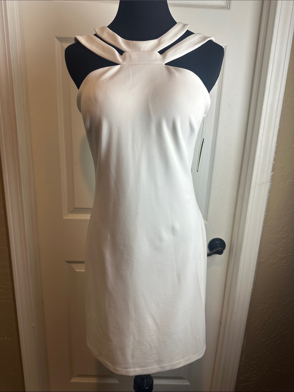 Guess White Strappy Halter Cocktail Dress Size 12